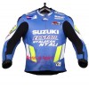 Men's Joan Mir Suzuki MotoGP 2019 Motorcycle Racing Leather Jacket 