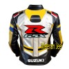 Men's Suzuki GSXR Yellow Leather Motorcycle  Jacket