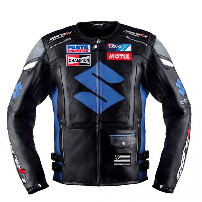 Men racing leather jacket petronas style motorbike gear motocyle armoured jacket