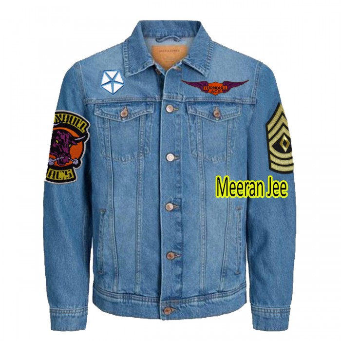 The Warriors Turnbull AC'S Gang Embroidery Patches Trucker Denim Jacket