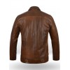 Men's Expendables 2 Spanish Brown Vintage Waxed Jason Statham Leather Jacket