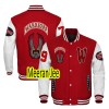 The Warriors Movie Patches Jacket Wool Leather Varsity Bomber Jacket 