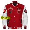 The Warriors Movie Patches Jacket Wool Leather Varsity Bomber Jacket 