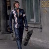 Easy Rider Peter Fonda USA Flag Biker Leather Jacket