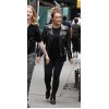 Hilary Duff Black Studded Leather Jacket