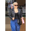 Hilary Duff Leather Biker Jacket 