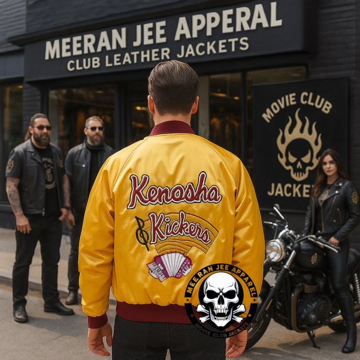 Kenosha Kickers Gus Polinski Yellow Satin Bomber Jacket –  Home Alone  John Candy Polka King of the Midwest Jacket