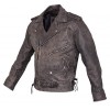 Marlon Brando Stonewashed Distressed Vintage Leather Biker Jacket