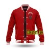 The Warriors Movie Vest Red Wool Bomber Jacket With The Warriors Patches